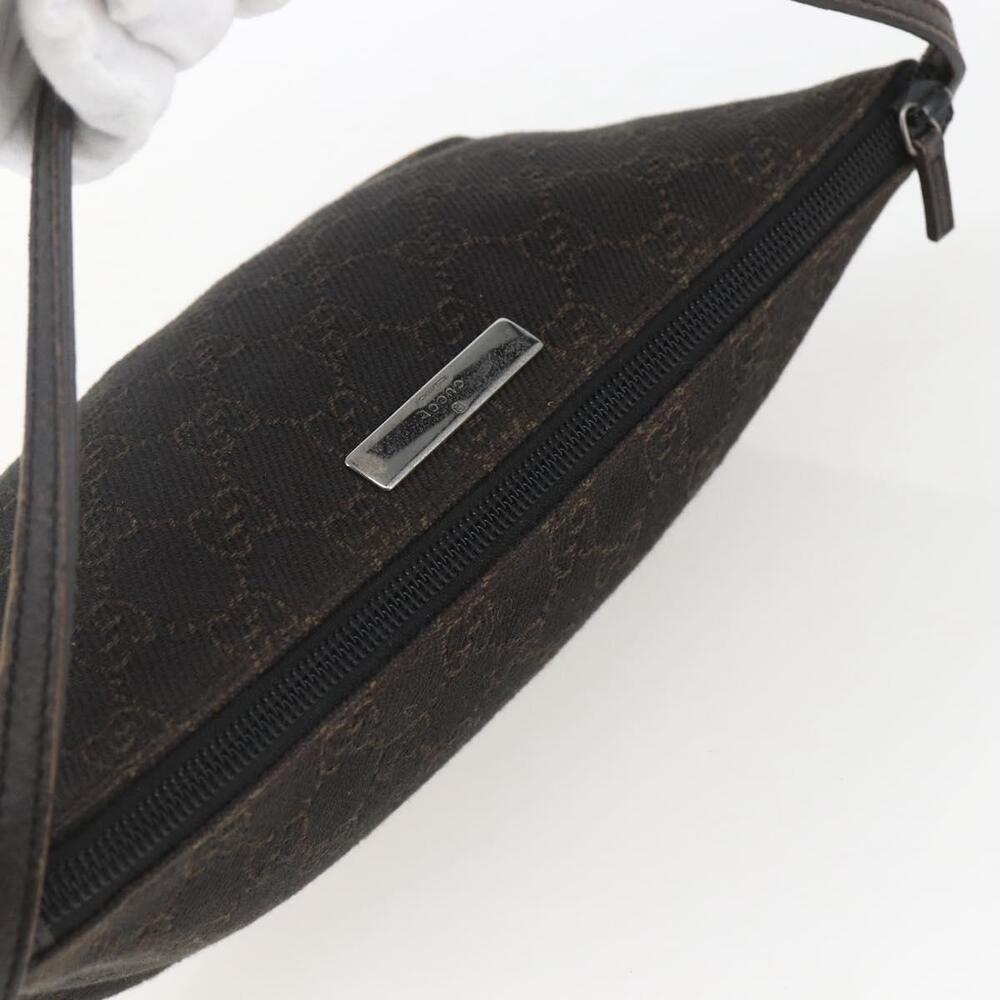 GUCCI GG Canvas Accessory Pouch Dark Brown Silver 07198 Auth ep12569 - Picture 6 of 16